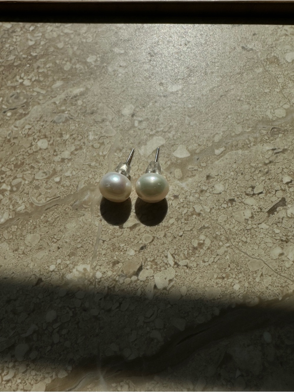 Sterling Silver Freshwater Pearl Stud Earrings | Dainty Elegant